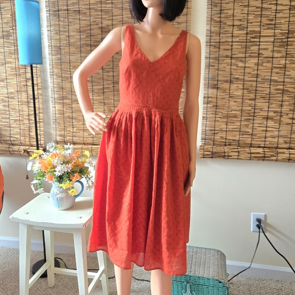 J. Crew Dress Sleeveless Fit And Flare